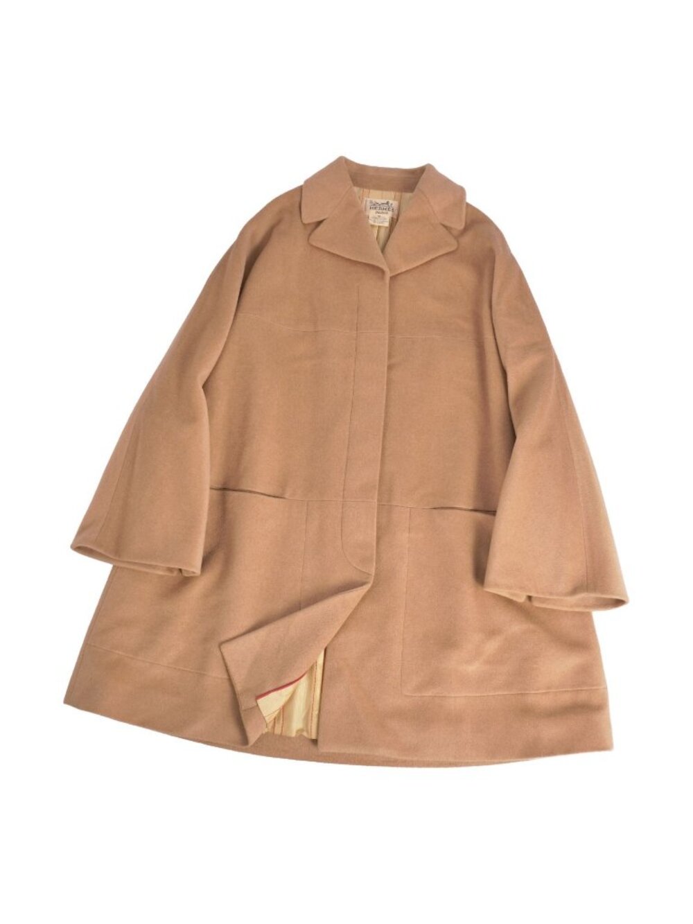 Hermes Vintage Coat Long Camel Hair